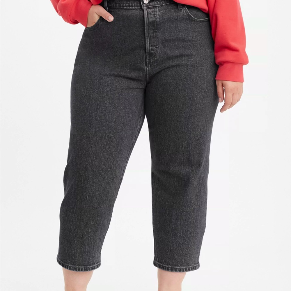 Levi’s Premium 501 Cropped Jeans Cabo Fade Black
